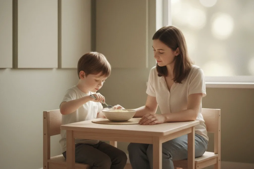 Cómo adaptar la hora de comer para reducir la sobrecarga sensorial
