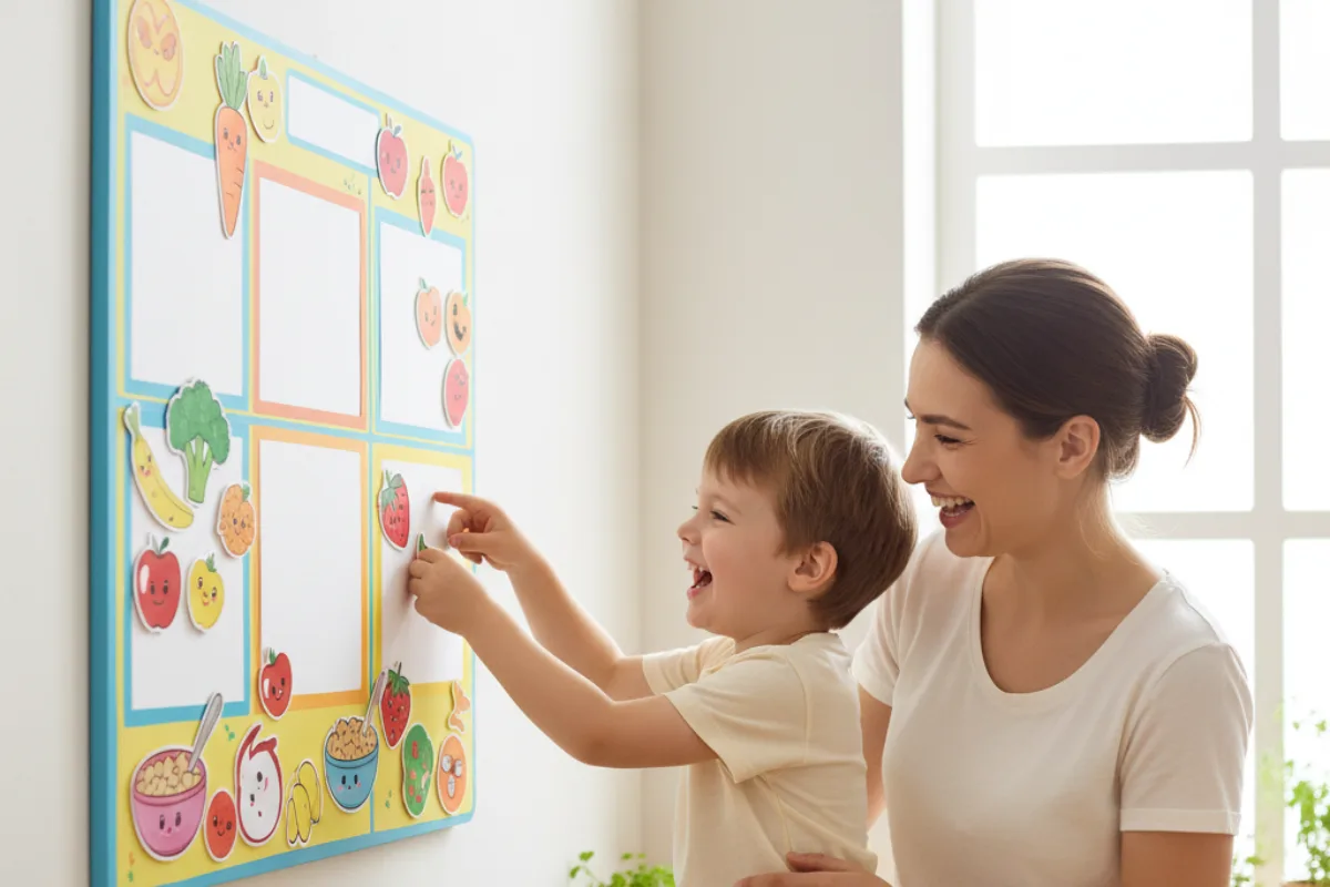 Tabla de progreso con stickers para celebrar avances