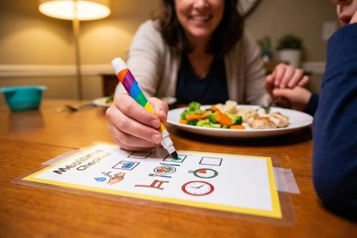 Rutina visual para comer: el checklist que elimina la ansiedad en la mesa